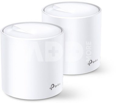 TP-LINK AX1800 Whole Home Mesh Wi-Fi 6 System Deco X20 (2-pack)  802.11ax, 1201+574 Mbit/s, 10/100/1000 Mbit/s, Ethernet LAN (RJ-45) ports 2, Mesh Support Yes, MU-MiMO Yes, Antenna type 4xInternal per Deco uni
