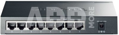 TP-LINK Switch TL-SG1008P Unmanaged, Desktop, 1 Gbps (RJ-45) ports quantity 8, PoE ports quantity 4, Power supply type External