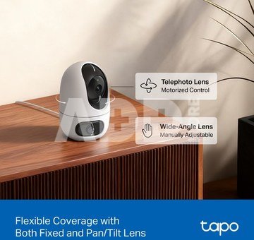 TP-LINK Tapo C245D | Dual Lens Pan/Tilt Security Camera | Dome | 3 MP | 3.1mm/F1.6 | MicroSD Card up to 512 GB
