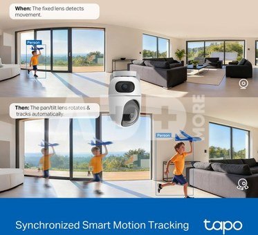 TP-LINK Tapo C245D | Dual Lens Pan/Tilt Security Camera | Dome | 3 MP | 3.1mm/F1.6 | MicroSD Card up to 512 GB