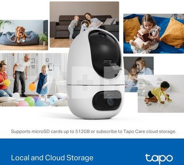 TP-LINK Tapo C245D | Dual Lens Pan/Tilt Security Camera | Dome | 3 MP | 3.1mm/F1.6 | MicroSD Card up to 512 GB