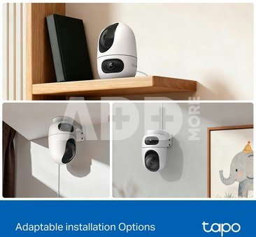 TP-LINK Tapo C245D | Dual Lens Pan/Tilt Security Camera | Dome | 3 MP | 3.1mm/F1.6 | MicroSD Card up to 512 GB