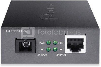 TP-LINK TL-FC111PB-20 10/100Mbps WDM Media Converter with 1-Port PoE