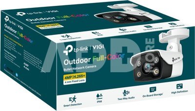 TP-LINK VIGI 4MP Outdoor Full-Color Network Camera VIGI C340 Bullet, 6 mm, IP66, H.265+/H.265/H.264+/H.264, MicroSD