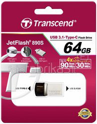 Transcend JetFlash 890S 64GB OTG USB Typ-C + USB 3.1