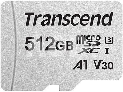 Transcend microSDXC 300S-A 512GB Class 10 UHS-I U3 V30 A1