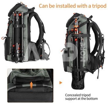K&F Concept transport waist bag photo camera waterproof side bag camera backpack with rain cover