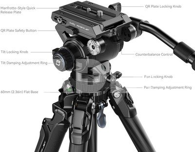 SmallRig 4259 x Potato Jet TRIBEX Hydraulic Carbon Fiber Tripod Kit (Origin Series)