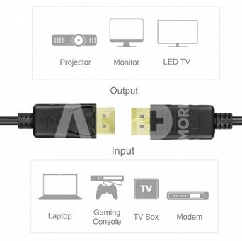Unitek Cable DisplayPort M/M, 3,0m; Y-C609BK