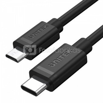 Unitek USB Cable Type-C microUSB; 1m; Y-C473BK