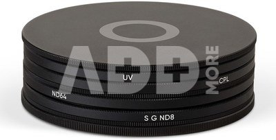 Urth 55mm UV, Circular Polarizing (CPL), ND64, Soft Grad ND8 Lens Filter Kit (Plus+)