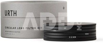 Urth 55mm UV, Circular Polarizing (CPL), ND64, Soft Grad ND8 Lens Filter Kit (Plus+)