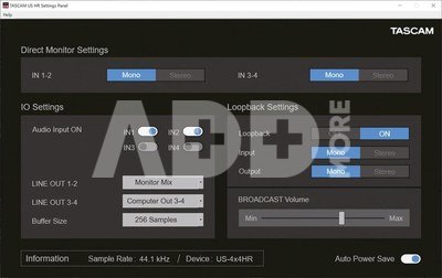 US-4x4HR USB Audio/MIDI Interface