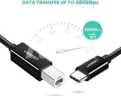 UGREEN US241 to 2m USB 2.0 C-B printer cable (black)
