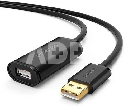 USB 2.0 extension cable UGREEN US121, active, 10m (black)
