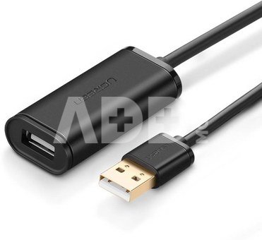 USB 2.0 extension cable UGREEN US121, active, 10m (black)
