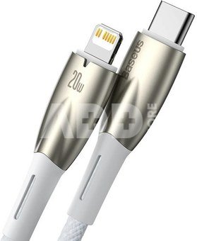USB-C cable for Lightning Baseus Glimmer Series, 20W, 1m (White)