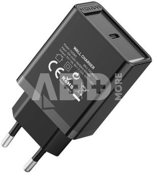 USB-C Wall Charger Vention FADB0-EU (20 W) Black