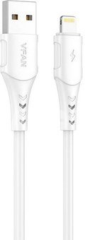 USB to Lightning cable Vipfan Colorful X12, 3A, 1m (white)