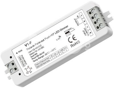 V1-F nuolatinės įtampos valdiklis, 12-48V, 1x 8A, Push-Dimm