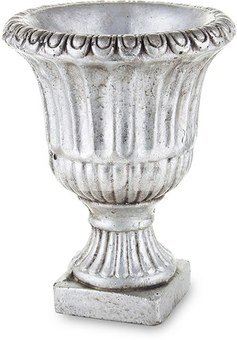 Vazonas ant kojelės sidabro spalvos betoninis 20x15x15 cm 137383
