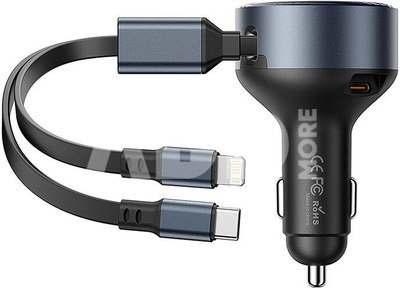 Vention FFOB0 USB-C car charger + USB-C/Lightning 30W cable