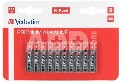 1x10 Verbatim Alkaline battery Micro AAA LR 03 49874