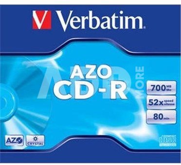 Verbatim CD-R 80/700MB 52X crystal/AZO jewel box - 43327
