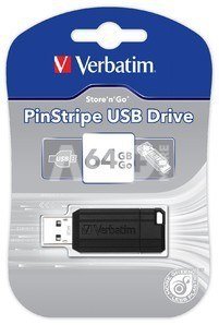 Verbatim Store n Go Pinstripe USB 2.0 black 64GB