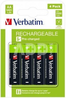Verbatim Rechargable Battery AA 2500mAh (4szt blister)