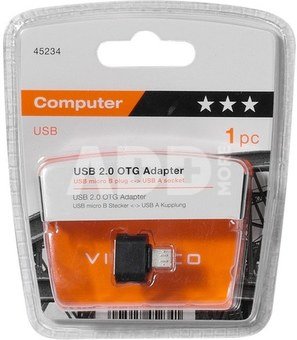Vivanco adapter microUSB - USB-A OTG (45234)