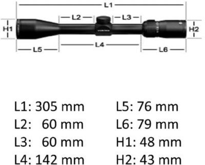 Vortex Diamondback 4-12x40 Rifle Scope, Dead-Hold BDC Reticle (MOA)