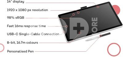 Wacom graphics tablet One 14 Creative Display (2025)
