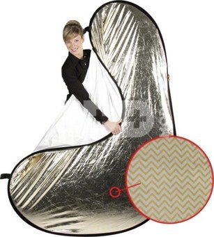 walimex 2in1 Foldable Reflector wavygold/white, 145x200