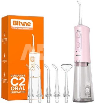 Water flosser with nozzles set Bitvae C2 (pink)