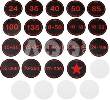 Caruba Writable Rear Lens cap Kit Canon (4 stuks)