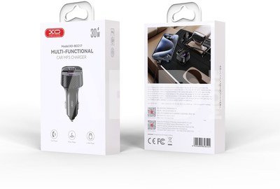 XO FM transmitter/charger BCC17 BT 30W, black