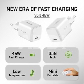 YENKEE USB C 45W 3A Power delivery 3.0 QC3.0 network charger, White