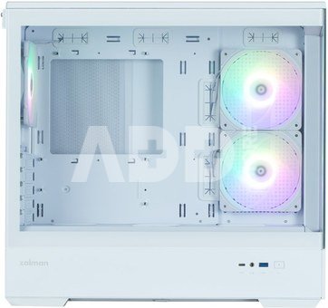 Zalman P30 V2 White micro-ATX Tempered Glass Panoramic View 3 x 120 mm ARGB Fan