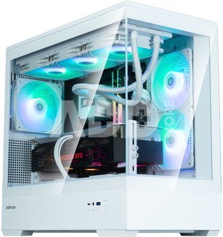 Zalman P30 V2 White micro-ATX Tempered Glass Panoramic View 3 x 120 mm ARGB Fan