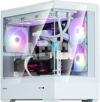 Zalman P30 V2 White micro-ATX Tempered Glass Panoramic View 3 x 120 mm ARGB Fan