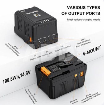 ZGCINE V-Mount Battery 16.8V 200WH