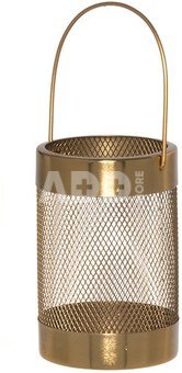 Žibintas metalinis aukso spalvos 10,5x10,5x15,5 cm 4Living 618805