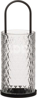 Žibintas metalinis, juodos spalvos 11x11x28 cm Glimmer 4Living 629837