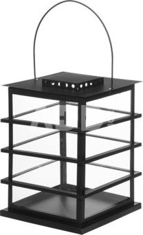 Žibintas metalinis, juodos spalvos 19x19x40 cm Penger 4Living 620045