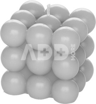 Žvakė pilka Burbuliukai 6x6x5 cm Polar 621659