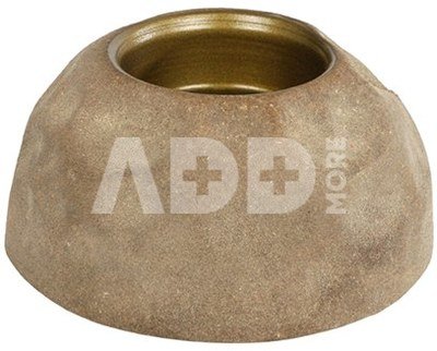 Žvakidė metalinė aukso, rusva spalva 9x9x4,5 cm (žvakės diam. iki 4 cm) 105433
