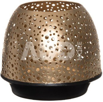 Žvakidė metalinė, aukso spalvos 17x17x14,5 cm Dots 4Living 620326