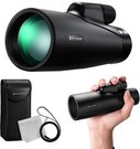 12x50 Monocular Telescope High Definition BAK-4 Prism IP65 Waterproof, Black