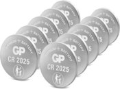 1x10 GP CR 2025 Lithium 3V 10 Stück Knopfzellen 0602025C10